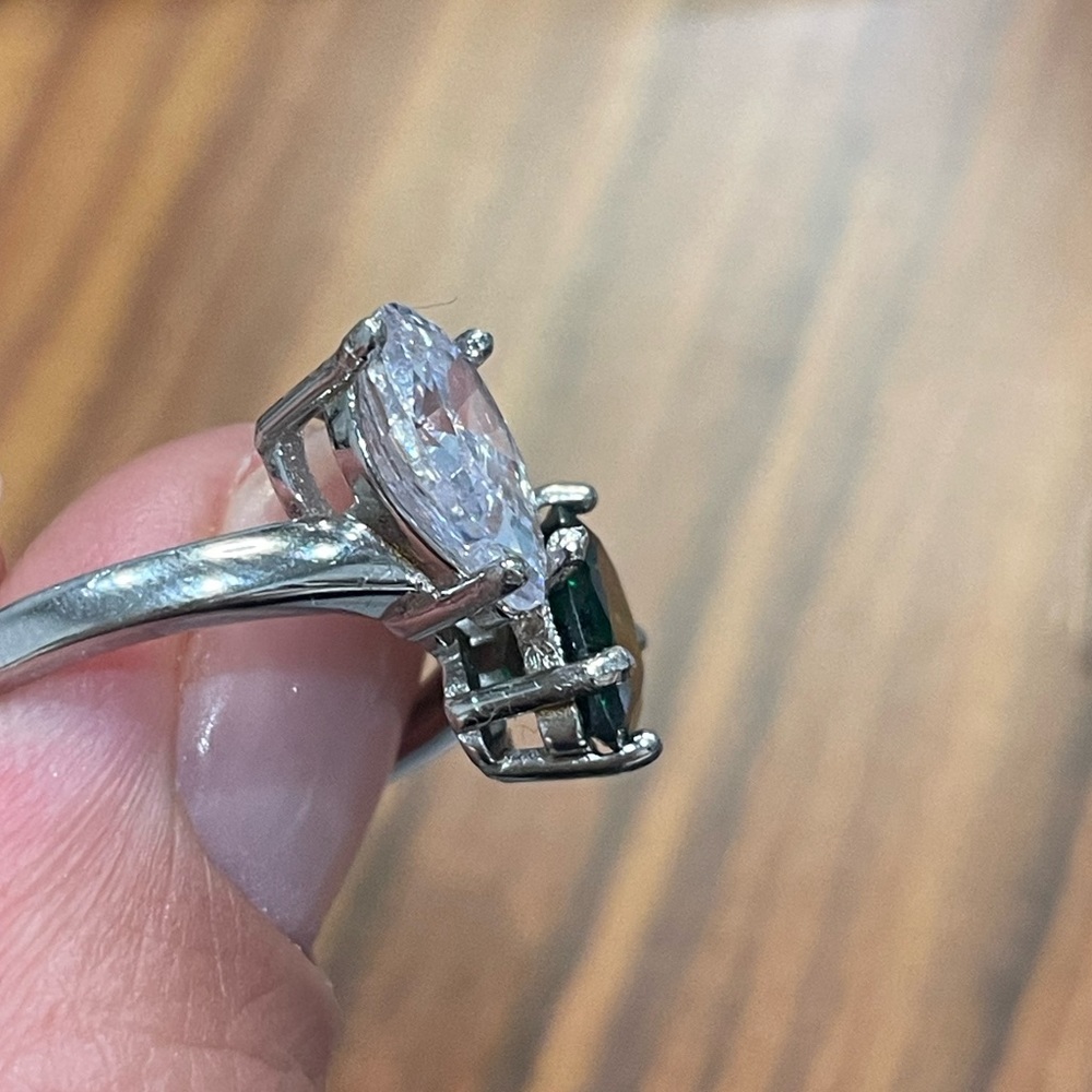 Double Pear Ring Sterling Silver - image 2